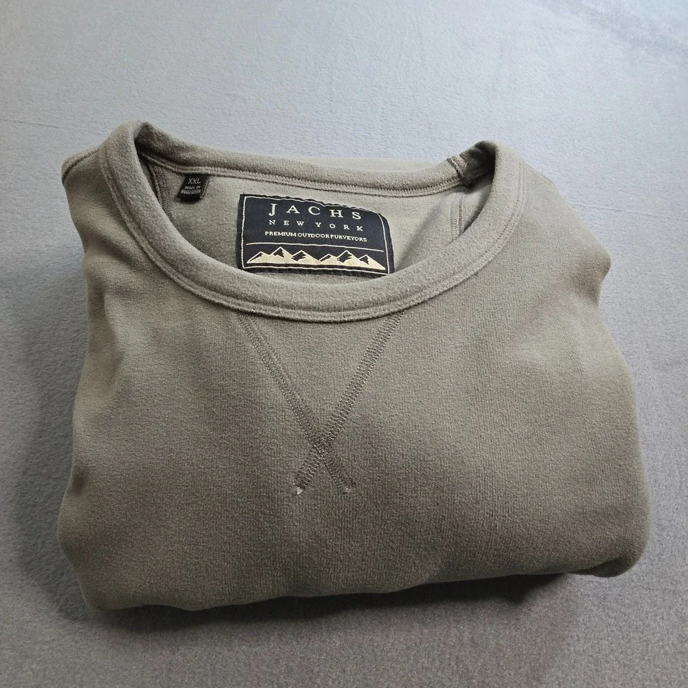 Jachs New York Fleece‎ Pullover Men's 2XL Green Sweater Free Shipping